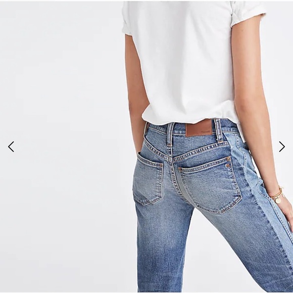 Madewell Cruiser Straight Crop Jeans: Pierced Edition - Picture 3 of 4